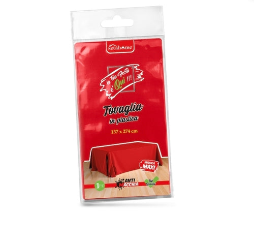 TOVAGLIA IN PLASTICA ROSSA 137X274CM