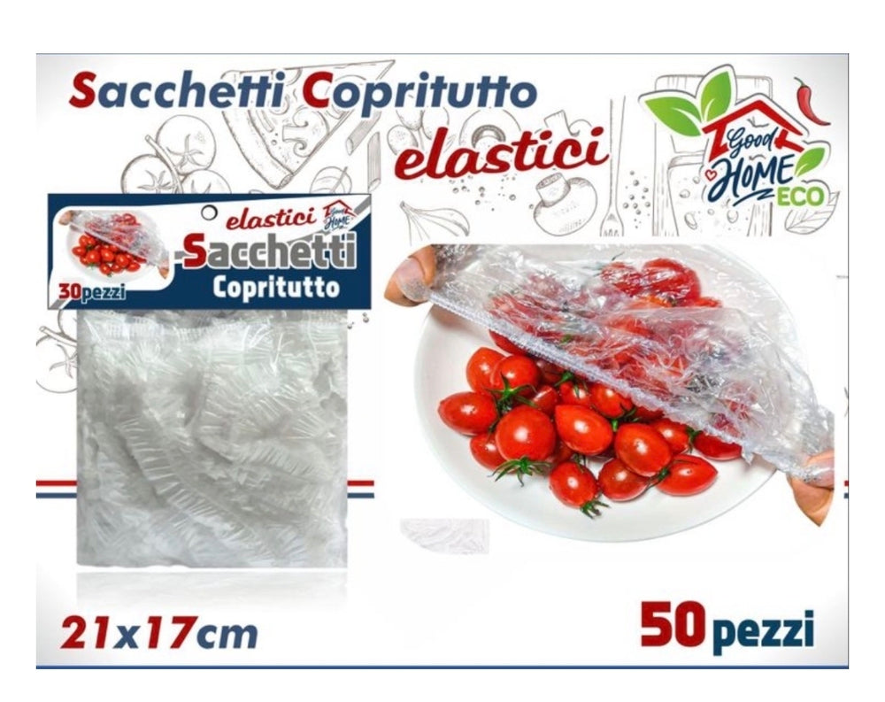 Sacchetti elastici coprialimenti 50pz