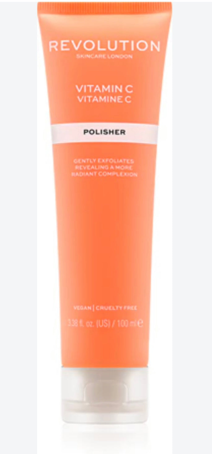 Revolution Skincare Vitamin C Polisher (da 100 ml), un trattamento esfoliante per il viso a base di vitamina C.