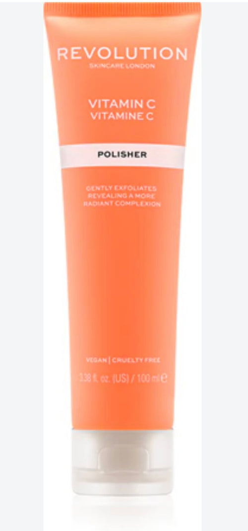 Revolution Skincare Vitamin C Polisher (da 100 ml), un trattamento esfoliante per il viso a base di vitamina C.
